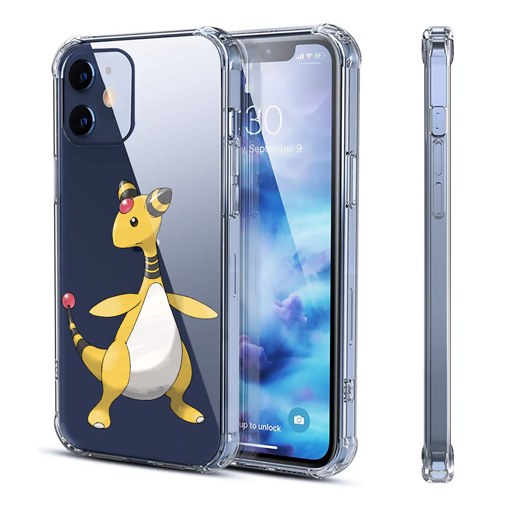 （画像用） ポケットモンスター Pokémon 【iPhone 12シリーズ対応】透明スマホケース（クリアソフトケース）